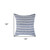 Homeroots Home Decor 18 X 18 Inches Blue and White 100% Cotton Chevron Zippered Pillow