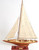 Homeroots Home Decor 31" Wood Brown Endeavour Yacht Hand Painted Sculpture