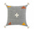 Homeroots Home Decor 20 X 20 Inches Black Off-White Yellow and Orange 100% Cotton Geometric Zippered Pillow