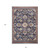 Homeroots Home Decor 8' x 10' Navy Blue Floral Power Loom Area Rug With Fringe