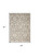 5' X 7' Gray Damask Power Loom Non Skid Area Rug