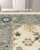 2' X 10' Blue And Ivory Oriental Power Loom Runner Rug With Fringe - 606114702191