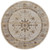 Homeroots Home Decor 8' Brown And Ivory Round Oriental Power Loom Distressed Area Rug
