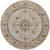 Homeroots Home Decor 8' Brown And Ivory Round Oriental Power Loom Distressed Area Rug