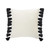 Homeroots Home Decor 20 X 20 Inches Black and Ivory 100% Cotton Striped Zippered Pillow