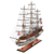Homeroots Home Decor 32" Black and White Amerigo Vespucci Boat Hand Painted Decorative Boat