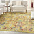 Homeroots Home Decor 8' X 10' Yellow Floral Power Loom Area Rug