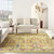 Homeroots Home Decor 8' X 10' Yellow Floral Power Loom Area Rug