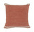 Homeroots Home Decor 20 X 20 Inches Cinnamon and White 100% Cotton Striped Zippered Pillow