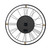 Homeroots Home Decor 32" Circle Analog Exposed Gear Wall Clock, Black and Gold