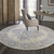 8' Pink Round Damask Power Loom Area Rug