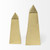 Set of Two 11" Gold Metal Tabletop Sculpture