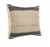 Homeroots Home Decor 24 X 24 Inches Black Tan and Taupe Jute Striped Zippered Pillow