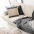 Homeroots Home Decor 24 X 24 Inches Black Tan and Taupe Jute Striped Zippered Pillow
