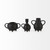 7" Black Ceramic Round Jug Vase