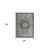 2' X 3' Teal Gray And Ivory Area Rug