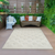 8' X 10' Ivory Geometric Area Rug