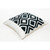 Homeroots Home Decor 20 X 20 Inches Deep Navy and White 100% Cotton Geometric Zippered Pillow