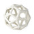 7" White Ceramic Decorative Orb Tabletop Sculpture