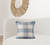 Homeroots Home Decor 20 X 20 Inches Light Blue and Ivory Polyester Plaid Zippered Pillow