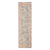 8' Coral And Blue Oriental Runner Rug