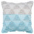 Homeroots Home Decor 20 X 20 Inches Bright Blue and Off-White 100% Cotton Geometric Zippered Pillow