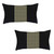 Homeroots Home Decor Set Of Two 20 x 12 Inches Black And Yellow Polyester Houndstooth Zippered Pillow