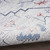 10' Ivory and Blue Oriental Power Loom Washable Runner Rug