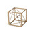 6" Gold Metal Cube Sculpture - 606114835608