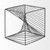 8" Silver Metal Cube Tabletop Sculpture