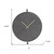 18" Circle Black Wood and Solid Wood Analog Wall Clock