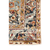 8' X 10' Ivory Navy and Orange Medallion Power Loom Area Rug