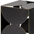 6" Contemporary Black Metal Geo Cube Sculpture - 808230026179