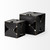 6" Contemporary Black Metal Geo Cube Sculpture - 808230026179