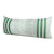 Homeroots Home Decor 14 X 36 Inches Green and White 100% Cotton Geometric Zippered Pillow
