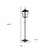 43" Black Geometric Glass And Metal Floor Lantern Candle Holder
