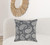 Homeroots Home Decor 24 X 24 Inches Gray and White 100% Cotton Geometric Zippered Pillow