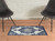 2' X 3' Ivory Gray And Blue Medallion Area Rug