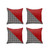 Homeroots Home Decor Set Of Four 18 x 18 Inches Black and Red Polyester Houndstooth Zippered Pillows