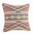 Homeroots Home Decor 18 X 18 Inches Blue, Cream, and Red 100% Cotton Geometric Zippered Pillow
