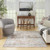 7' X 9' Gold Oriental Power Loom Washable Area Rug