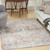 7' X 9' Gold Oriental Power Loom Washable Area Rug