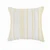 Homeroots Home Decor 20 X 20 Inches Yellow and White Striped Cotton Zippered Pillow