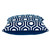 Homeroots Home Decor 20 X 20 Inches Blue Geometric Cotton Zippered Pillow