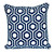 Homeroots Home Decor 20 X 20 Inches Blue Geometric Cotton Zippered Pillow