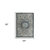 5' X 7' Teal Gray And Ivory Area Rug