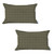 Homeroots Home Decor Set of Two 20" x 12" Yellow Polyester Houndstooth Zippered Pillows