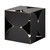 8" Contemporary Black Metal Geo Cube Sculpture - 808230026186