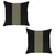 Set of Two 18" Black and Yellow Houndstooth Fabric Throw Pillows