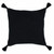 Homeroots Home Decor 20 X 20 Inches Jet Black 100% Cotton Zippered Pillow